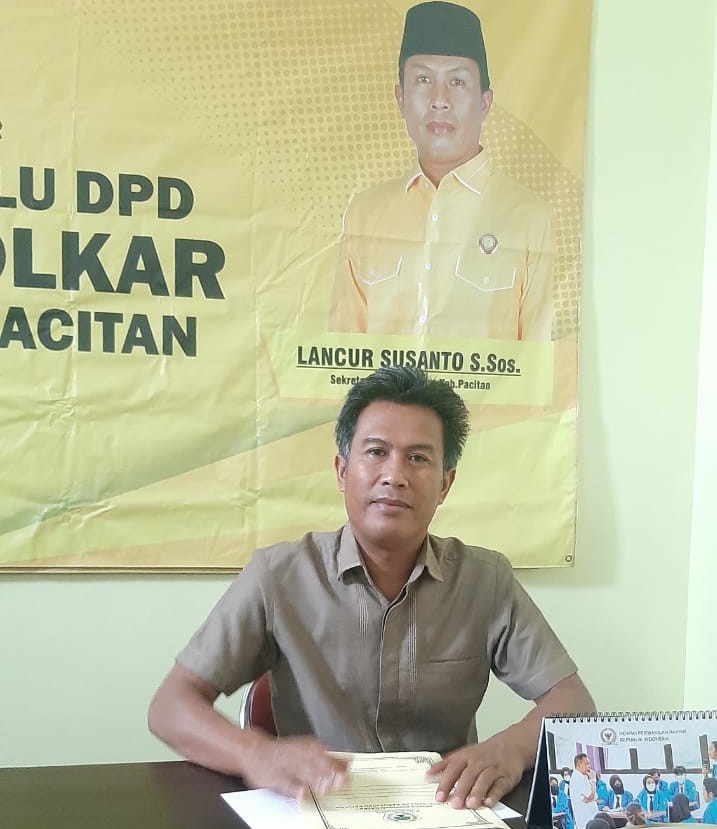 Ketua Fraksi Golkar DPRD Pacitan Lancur Susanto.