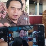 Syamsul Arifin ketua Bawaslu Pacitan,saat hadiri acara media gathering