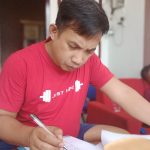 Sekretaris DPC Demokrat Pacitan, Arif Setia Budi. (F.Yuniar).