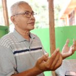 Sumarsono memanjatkan doa untuk Mas Jiwo sebagai pasangan bupati dan wakil bupati Pacitan. (F. Yuniar).