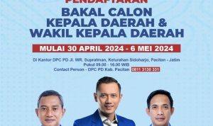 Demokrat Pacitan Buka Pendaftar Bacabup dan Bacawabup.