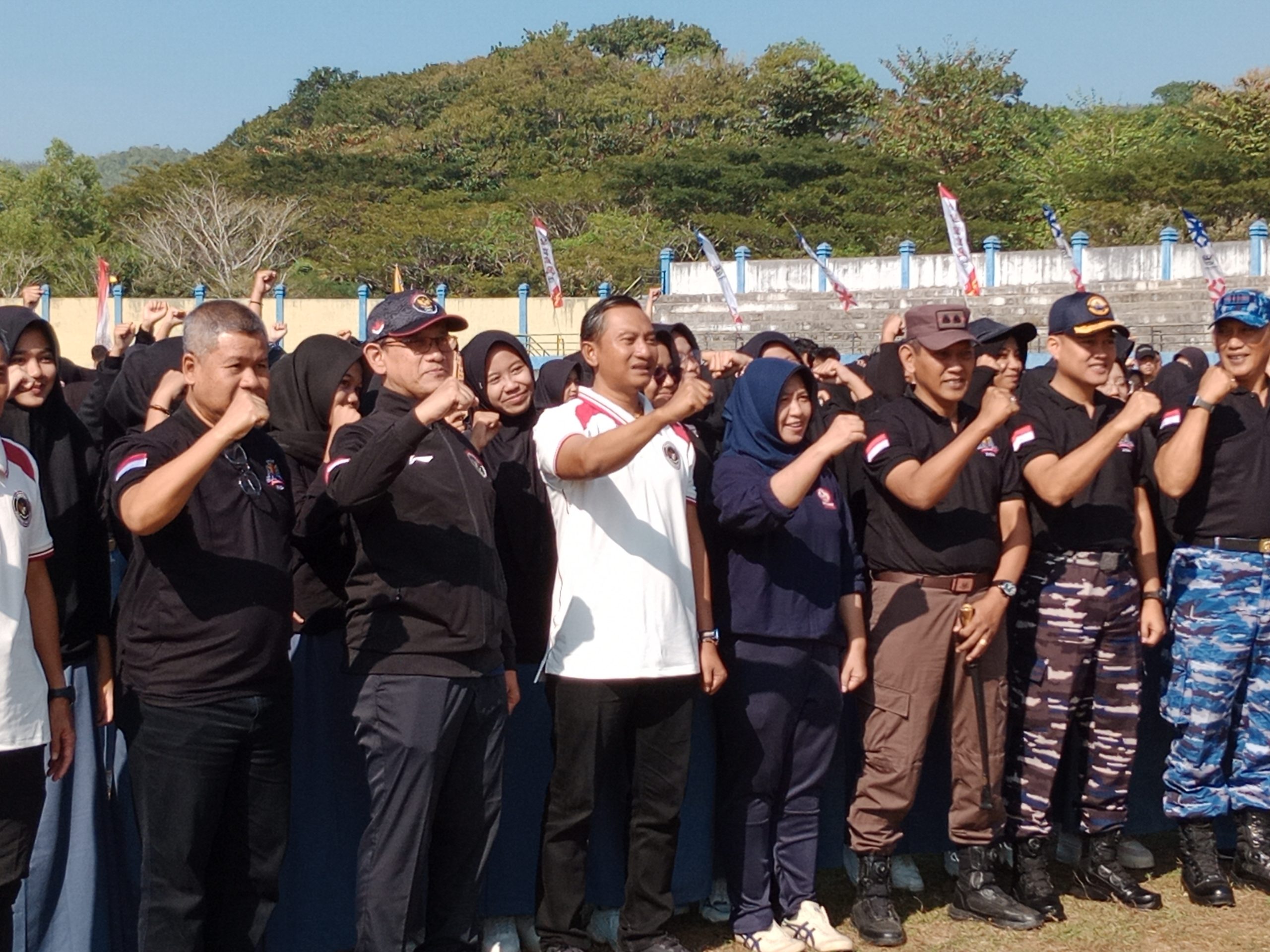 Bupati Pacitan Indrata Nur Bayuaji saat membuka Festival Olahraga Pendidikan.