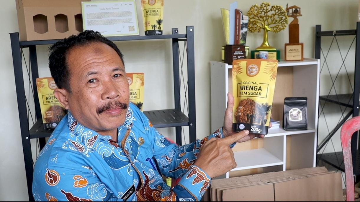 Kadinkoperin Pacitan, Prayitno saat menyaksikan peluncuran ekspor gula aren ke Eropa.