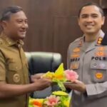 Dua pemimpin di Pacitan. Bupati Indrata (kiri) dan Kapolres AKBP Ayub Diponegoro Azhar (kanan).