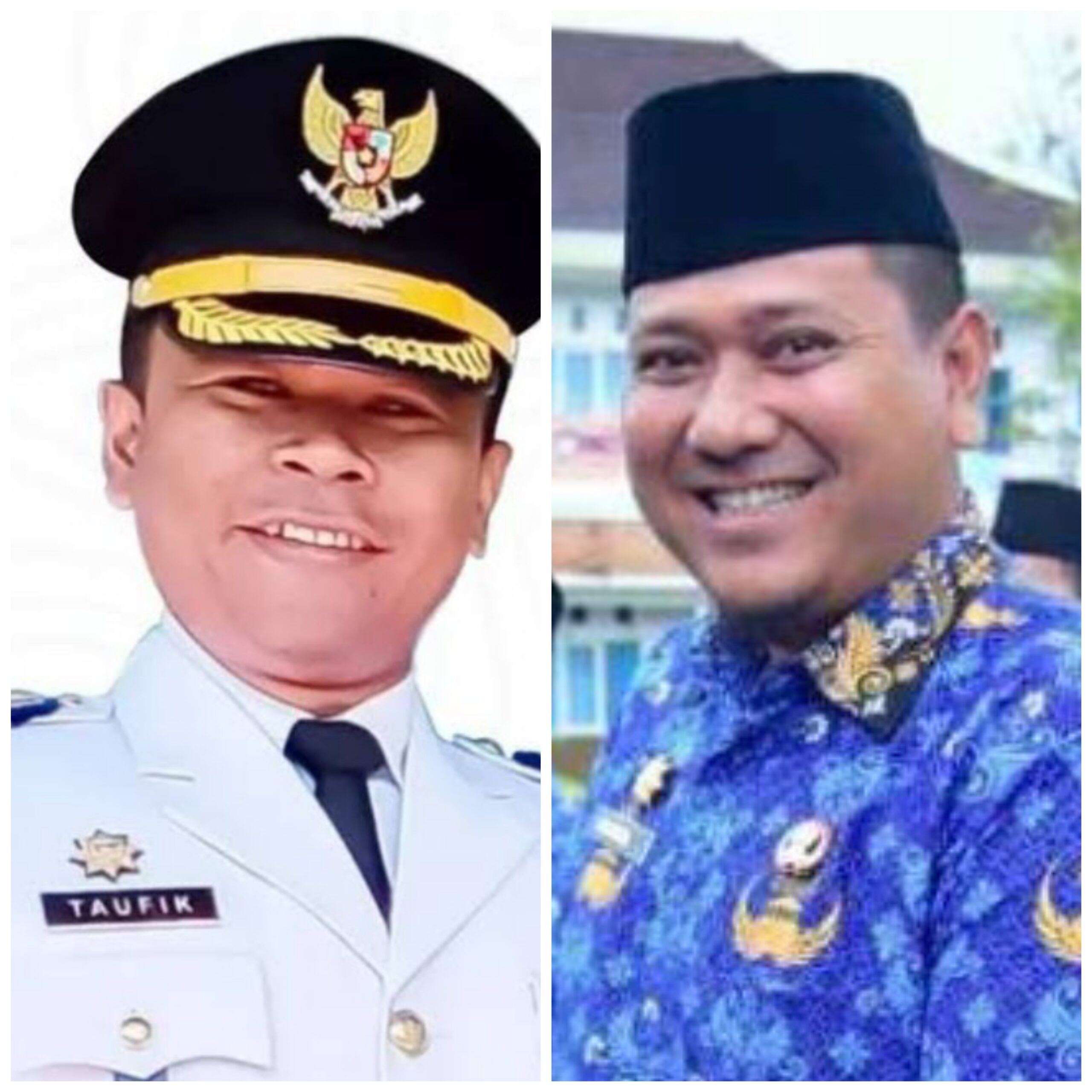 Dari kiri, M. Taufik Effendi, Camat Sudimoro dan Nasrul Hidayat, Sekcam Donorojo.